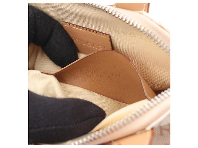 Mini borsa Bvlgari Bulgari Logomania Beige Crudo - vista 5