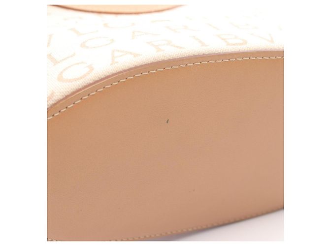 Mini borsa Bvlgari Bulgari Logomania Beige Crudo - vista 7