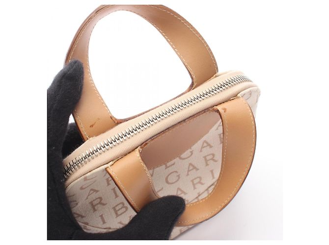 Mini borsa Bvlgari Bulgari Logomania Beige Crudo - vista 9