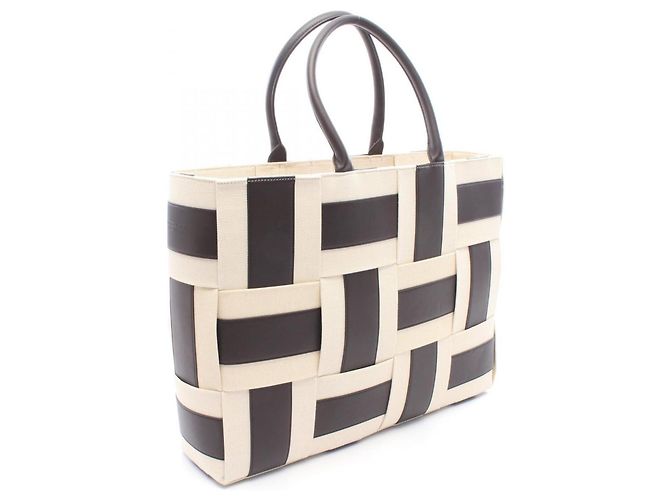 Borsa Tote Bottega Veneta Arco Marrone Beige - vista 2