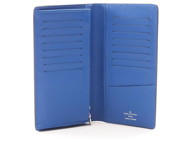 Louis Vuitton Portefeuille Brazza Taiga V-Shape Noir Bi-fold Long Wallet Nero - vista 3