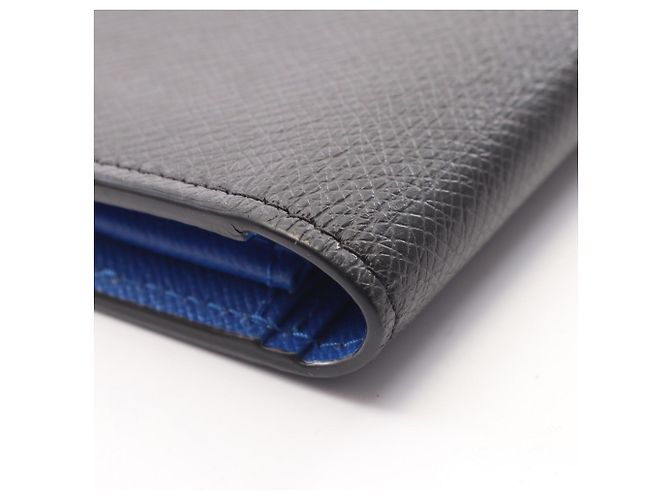 Louis Vuitton Portefeuille Brazza Taiga V-Shape Noir Bi-fold Long Wallet Nero - vista 7
