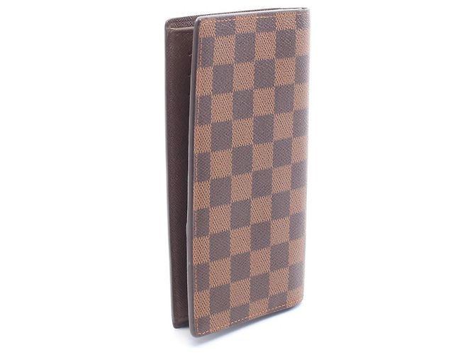 Louis Vuitton Portefeuille Brazza Damier Ebene Bi-fold Long Wallet Marrone - vista 2