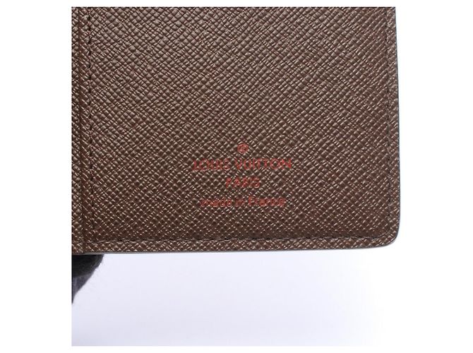 Louis Vuitton Portefeuille Brazza Damier Ebene Bi-fold Long Wallet Marrone - vista 4