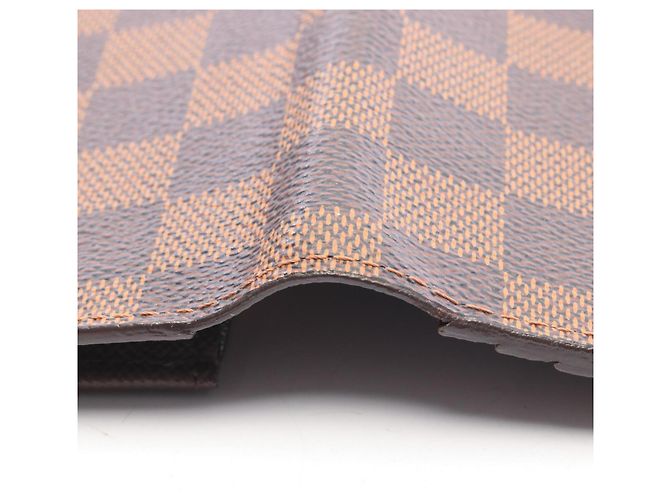 Louis Vuitton Portefeuille Brazza Damier Ebene Bi-fold Long Wallet Marrone - vista 7