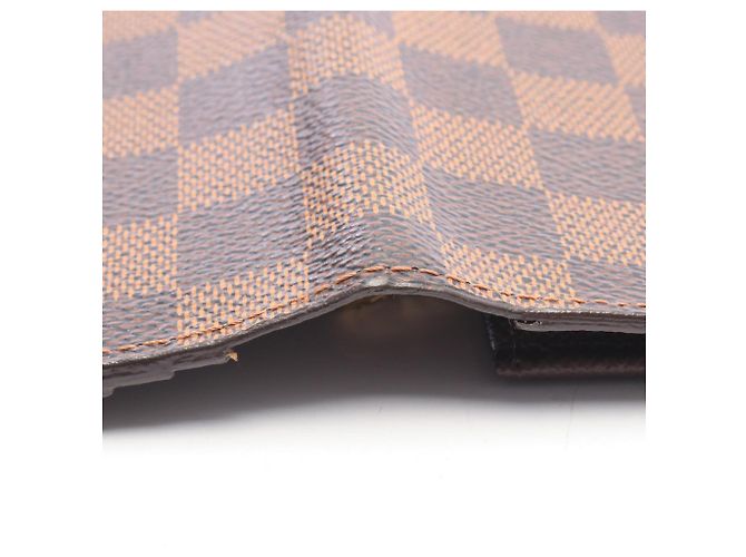 Louis Vuitton Portefeuille Brazza Damier Ebene Bi-fold Long Wallet Marrone - vista 8