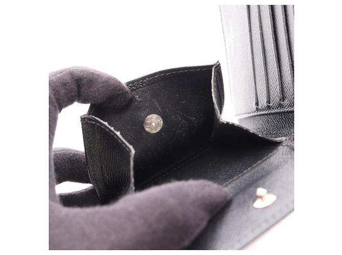 Louis Vuitton Portefeuille Marco Damier Graphite Bi-fold Wallet Nero - vista 7