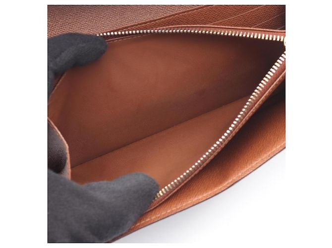 Louis Vuitton Portefeuille Sarah Bi-fold Long Wallet Marrone - vista 4
