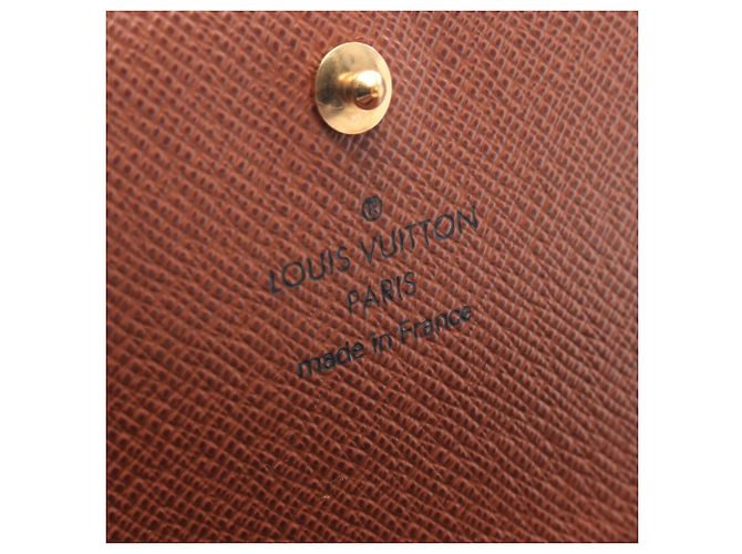 Cartera bi-fold de cuero marrón Louis Vuitton Castaño - vista 4