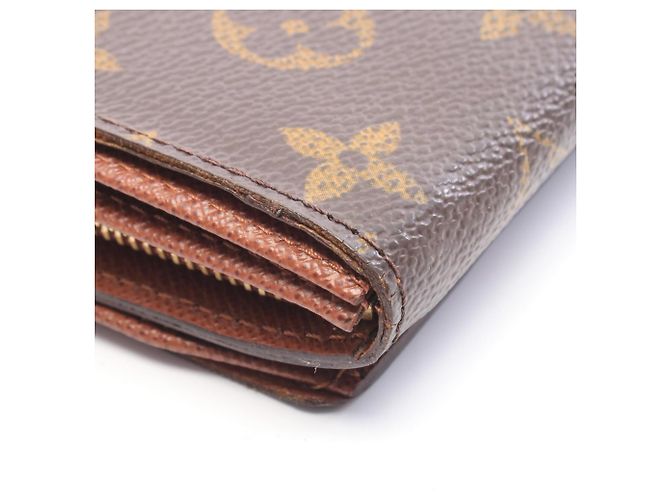 Cartera bi-fold de cuero marrón Louis Vuitton Castaño - vista 6