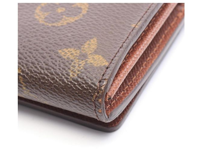 Cartera bi-fold de cuero marrón Louis Vuitton Castaño - vista 8