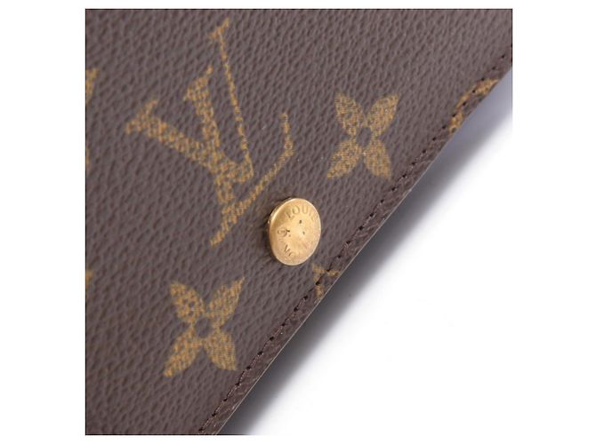 Cartera bi-fold de cuero marrón Louis Vuitton Castaño - vista 9