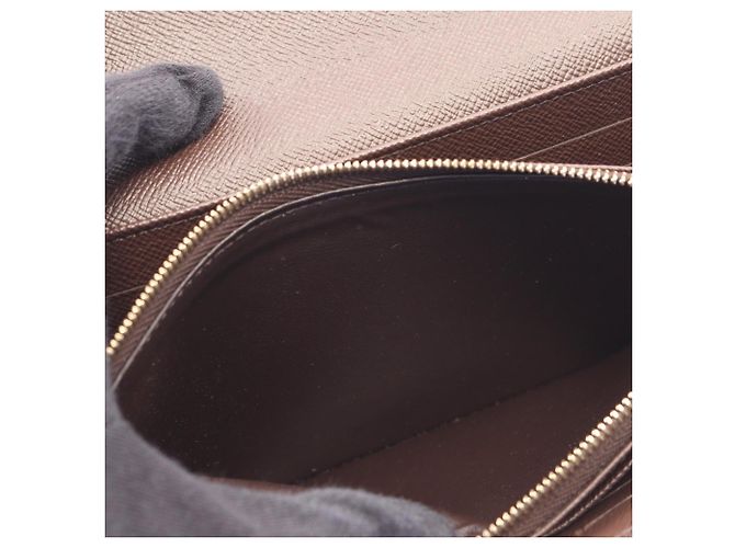 Louis Vuitton Portefeuille Sarah Damier Ebene Bi-fold Long Wallet Marrone - vista 11