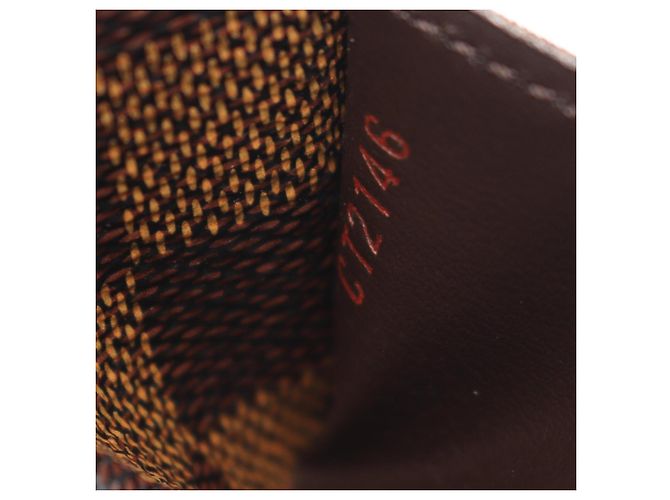 Louis Vuitton Portefeuille Sarah Damier Ebene Bi-fold Long Wallet Marrone - vista 5