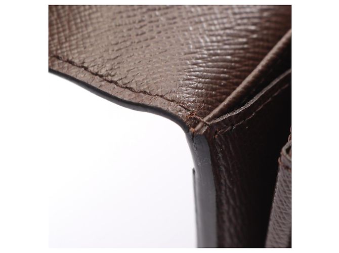 Louis Vuitton Portefeuille Sarah Damier Ebene Bi-fold Long Wallet Marrone - vista 7