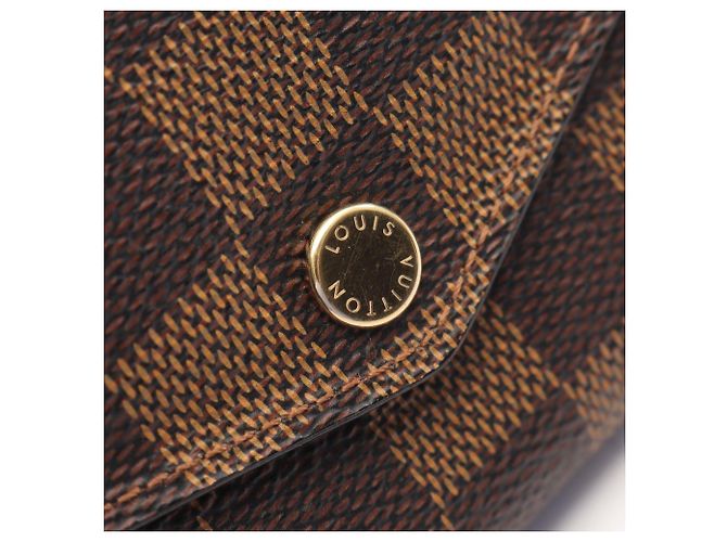 Louis Vuitton Portefeuille Sarah Damier Ebene Bi-fold Long Wallet Marrone - vista 8