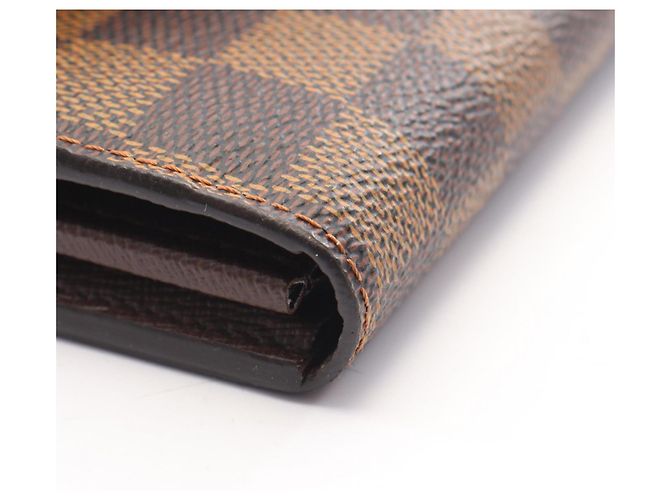 Louis Vuitton Portefeuille Sarah Damier Ebene Bi-fold Long Wallet Marrone - vista 9