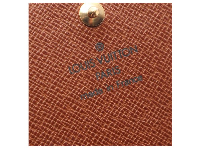 Cartera bi-fold de cuero marrón Louis Vuitton Castaño - vista 4