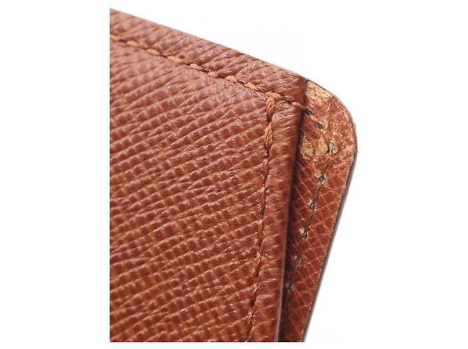 Cartera bi-fold de cuero marrón Louis Vuitton Castaño - vista 7