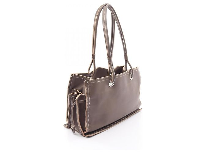 Borsa Tote Loewe Anagram Traforata Beige - vista 2