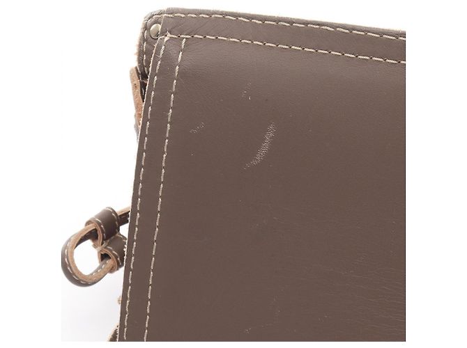 Borsa Tote Loewe Anagram Traforata Beige - vista 7
