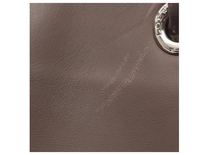 Borsa Tote Loewe Anagram Traforata Beige - vista 8