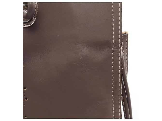Borsa Tote Loewe Anagram Traforata Beige - vista 9