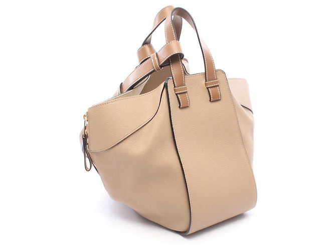 Borsa a mano in pelle 2-Way Loewe Hammock Small Beige - vista 2