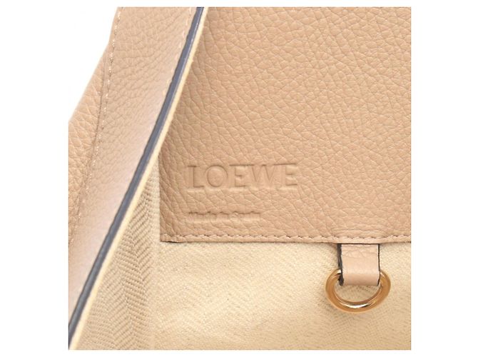 Borsa a mano in pelle 2-Way Loewe Hammock Small Beige - vista 4