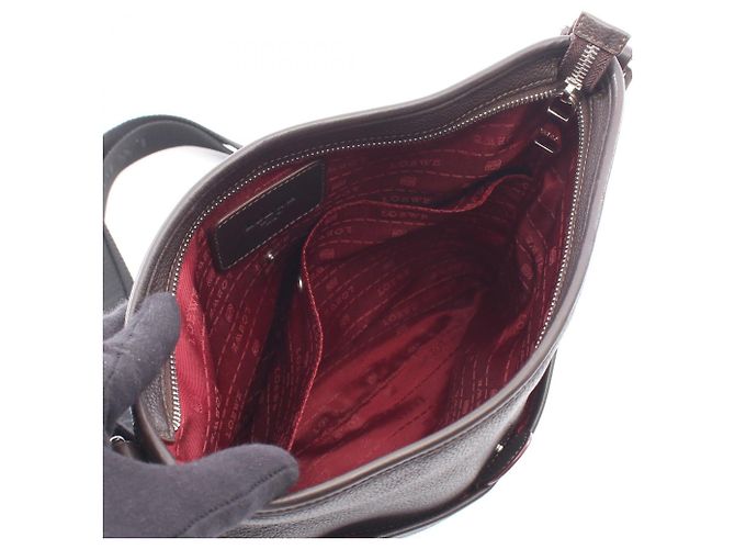 Borsa a tracolla Loewe Anagram Marrone Nero - vista 3