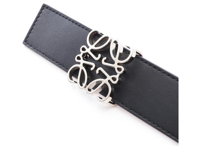 Cinturón de piel reversible Anagram Loewe para mujer Castaño Negro - vista 2