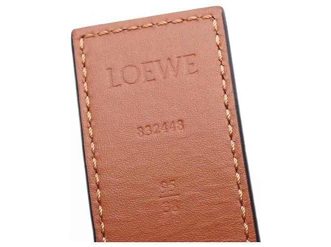 Cinturón de piel reversible Anagram Loewe para mujer Castaño Negro - vista 4