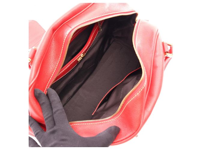 Borsa a mano Loewe Traveler Bowling Rosso - vista 3