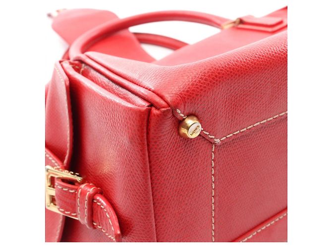 Borsa a mano Loewe Traveler Bowling Rosso - vista 7