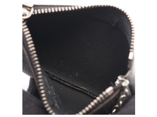 Louis Vuitton Pochette Clé Monogram Eclipse Reverse Wallet Castaño Negro - vista 12