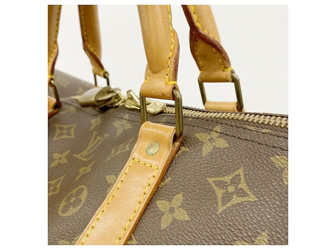 Borsa Louis Vuitton Brown Boston Monogram Keepall 60 Marrone - vista 15