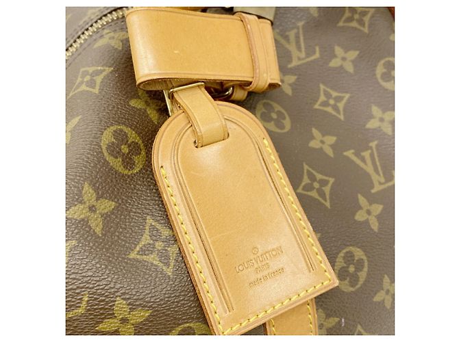 Borsa Louis Vuitton Brown Boston Monogram Keepall 60 Marrone - vista 16