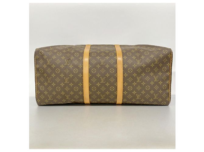 Borsa Louis Vuitton Brown Boston Monogram Keepall 60 Marrone - vista 3