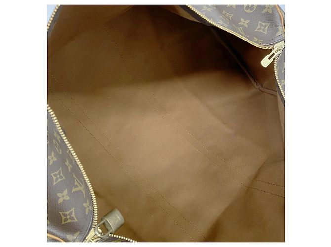 Borsa Louis Vuitton Brown Boston Monogram Keepall 60 Marrone - vista 4