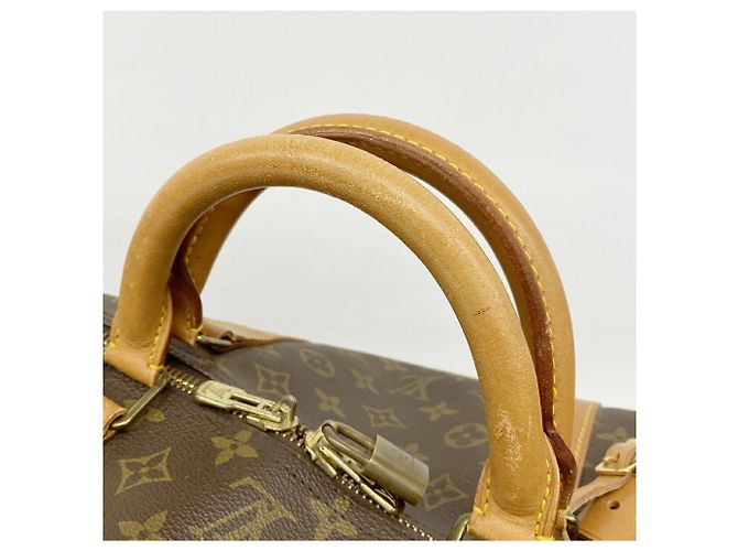 Borsa Louis Vuitton Brown Boston Monogram Keepall 60 Marrone - vista 9