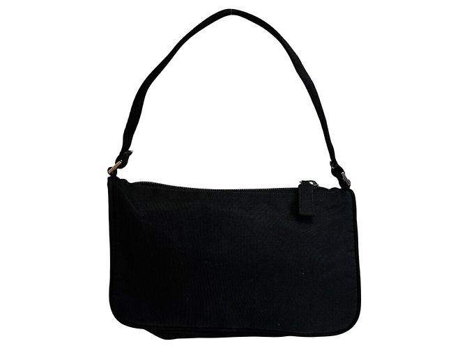 Mini borsa Prada Triangle Plate Pouch Nero - vista 2