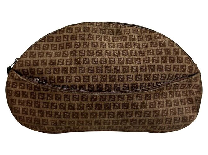 Borsa a pochette FENDI Zucca Marrone - vista 2