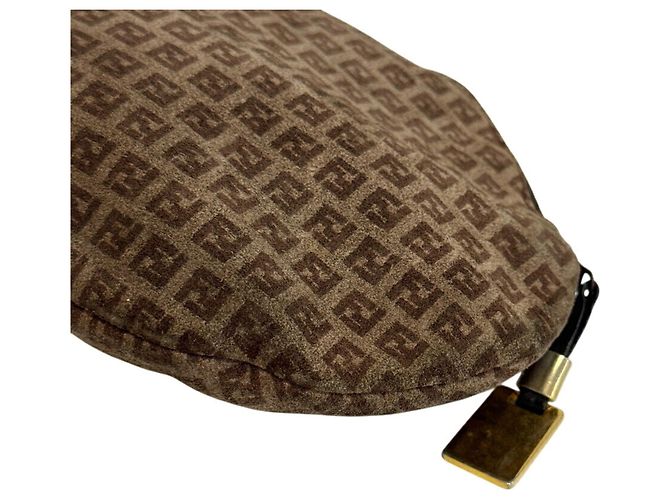Borsa a pochette FENDI Zucca Marrone - vista 4