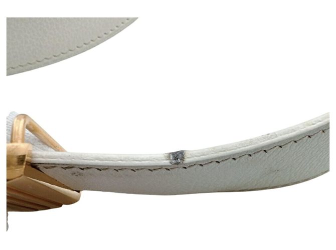 Hermès Cinturón HERMES Cadena, 1996 Blanco - vista 10