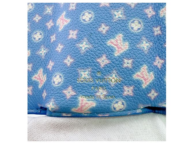 Louis Vuitton M81157 Portefeuille Lock Mini Taurillon Tri-fold Wallet Blu - vista 11