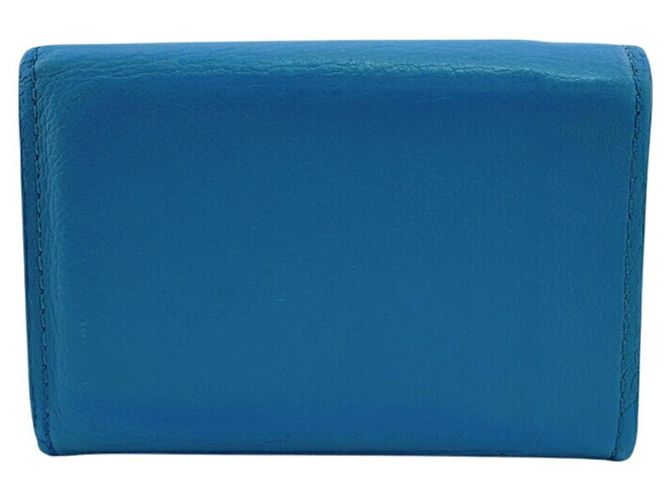 Louis Vuitton M81157 Portefeuille Lock Mini Taurillon Tri-fold Wallet Blu - vista 2