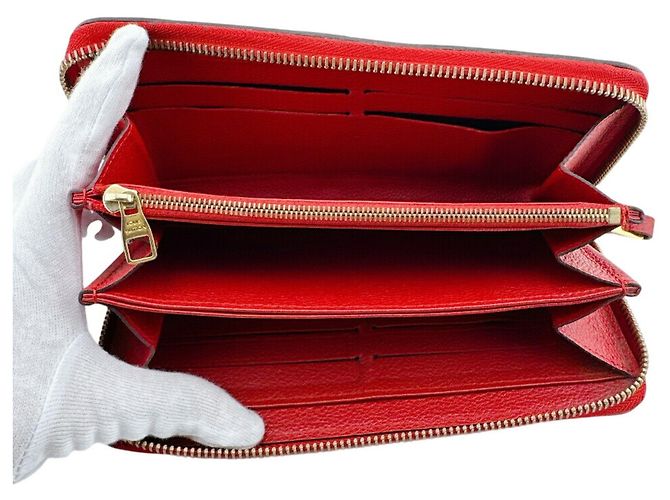 Louis Vuitton Portefeuille Clemence Long Wallet Rosso - vista 7
