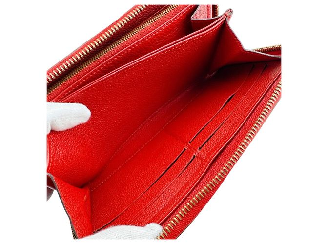 Louis Vuitton Portefeuille Clemence Long Wallet Rosso - vista 8