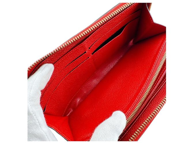 Louis Vuitton Portefeuille Clemence Long Wallet Rosso - vista 9