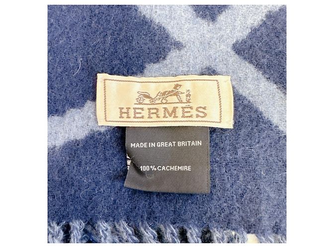 Hermès Foulard Hermes Clic Clac in Navy Blu navy - vista 6